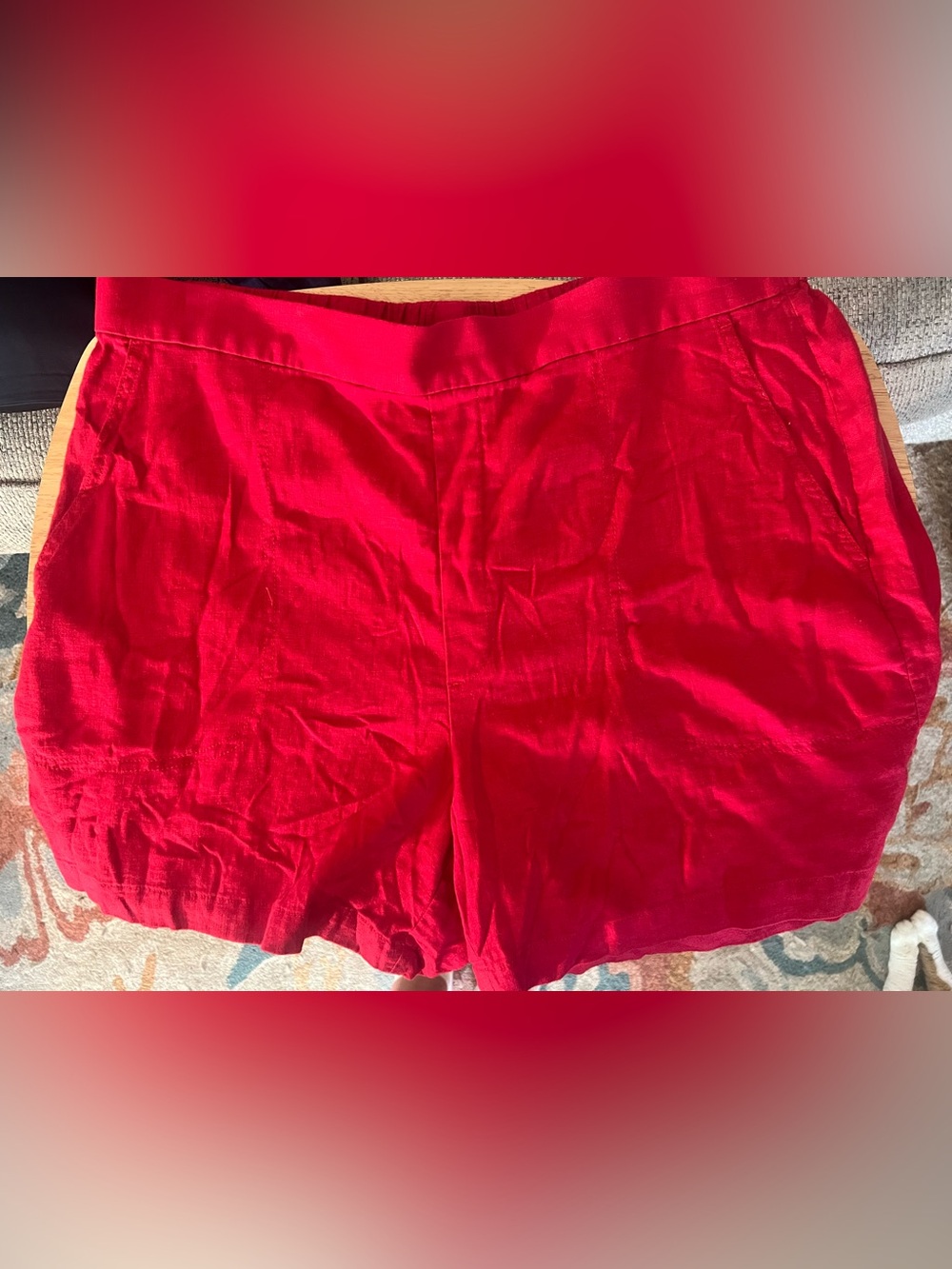 Banana Republic High-Waist Linen Blend Shorts